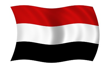 Image showing waving flag of yemen