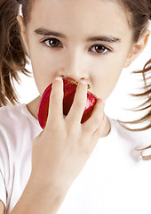 Image showing Eating an Apple