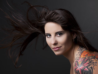 Image showing Woman with a tattoo