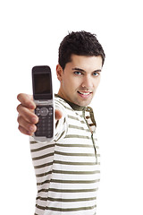 Image showing Making a phone call