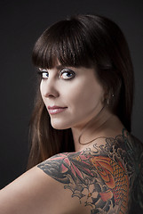 Image showing Woman with a tattoo