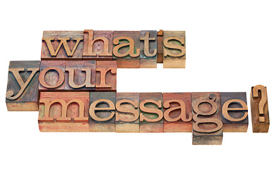 Image showing what is your message question