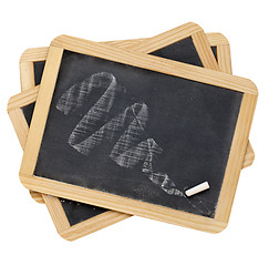 Image showing chalk smudge on slate blackboard