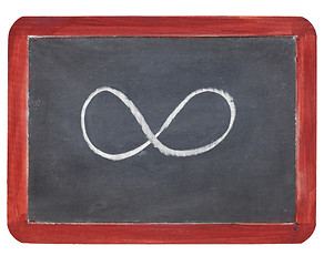 Image showing infinity symbol on blackboard