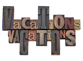 Image showing vacations word abstract