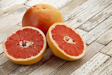 Image showing red cut grapefruit