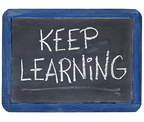 Image showing Keep learning on blackboard