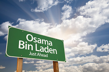 Image showing Osama Bin Laden Green Road Sign