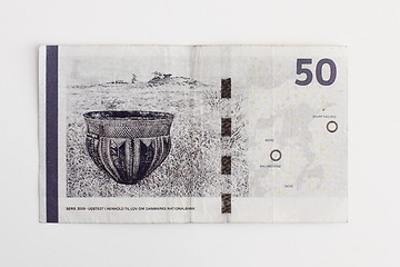 Image showing Banknote 50 kr danish money