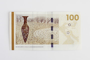 Image showing Banknote 100 kr danish money