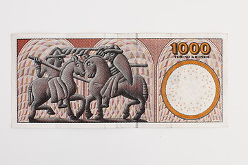 Image showing Banknote 1000 kr danish money