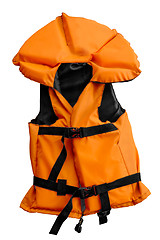 Image showing Orange small life vest isolated