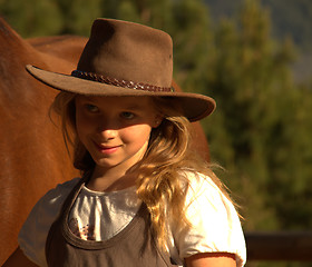 Image showing young pretty blond girl