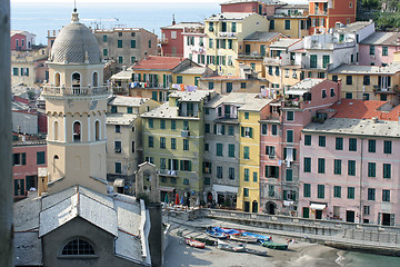 Image showing Bell tower of Vernazza