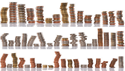 Image showing coin stacks, financial concept