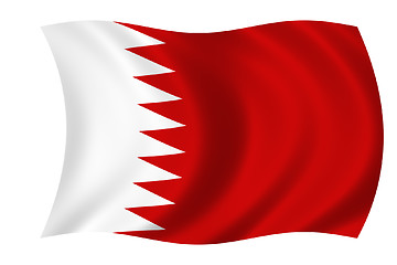 Image showing waving flag of bahrain