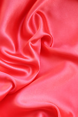 Image showing Smooth Red Silk as background 