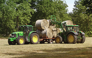 Image showing green tractors