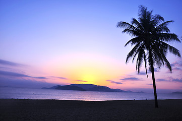 Image showing Scenery on beach