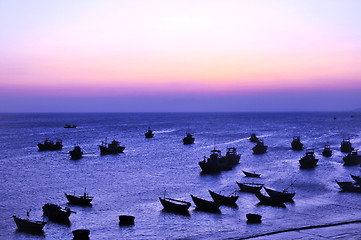 Image showing Boats at bay