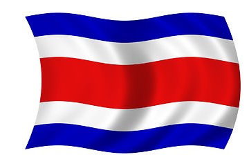 Image showing waving flag of costa rica