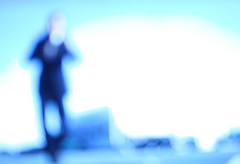 Image showing man abstract blurry  background