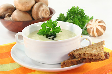 Image showing Cream of mushroom soup