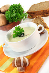 Image showing Cream of mushroom soup