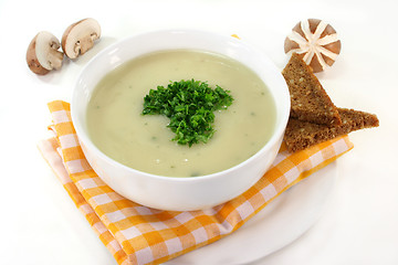 Image showing Cream of mushroom soup