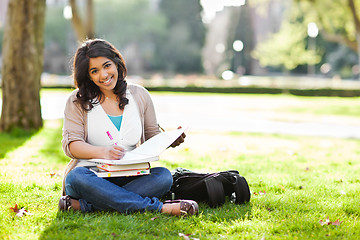 Image showing Asian student on campus