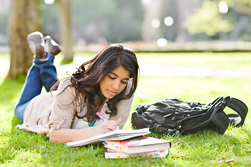 Image showing Asian student on campus