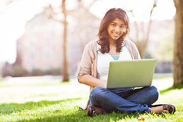 Image showing Asian student on campus