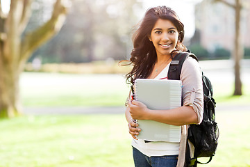 Image showing Asian student on campus