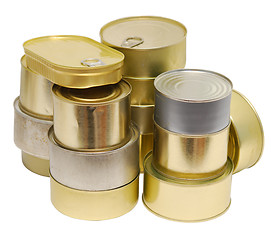 Image showing cans on white