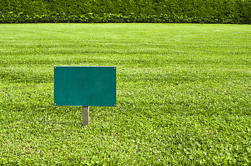 Image showing Keep of the grass blank sign