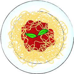 Image showing Pasta plate