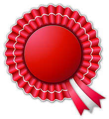 Image showing Red and White Rosette