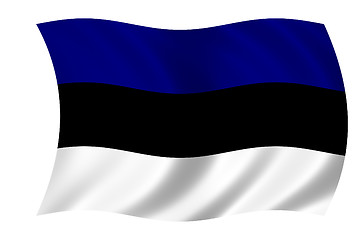 Image showing waving flag of estonia