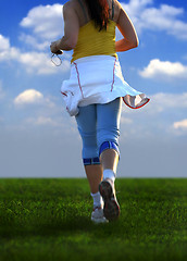 Image showing woman running
