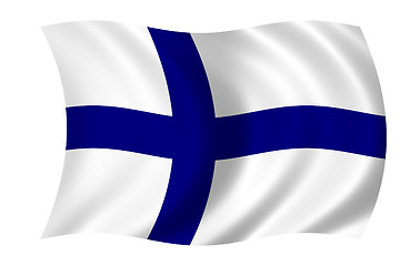 Image showing waving flag of finland