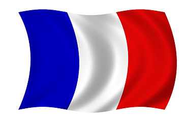 Image showing waving flag of france