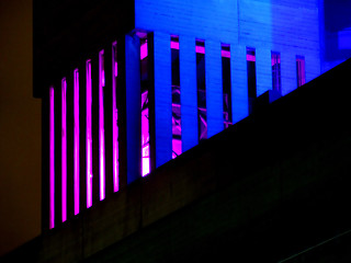 Image showing Detail of glowing building