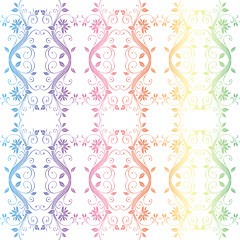 Image showing Colorful seamless floral pattern
