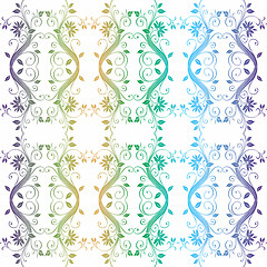 Image showing Colorful seamless floral pattern