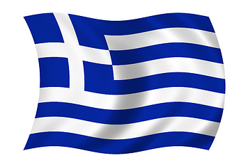 Image showing waving greek flag