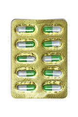 Image showing Green capsules 
