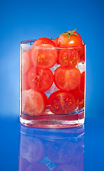 Image showing Glass with tomato juice allegory