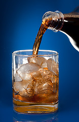 Image showing Filling glass with cola