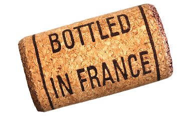 Image showing wine cork with inscription bottled in France