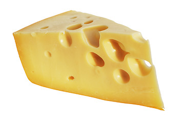 Image showing perfect piece of swiss cheese with holes